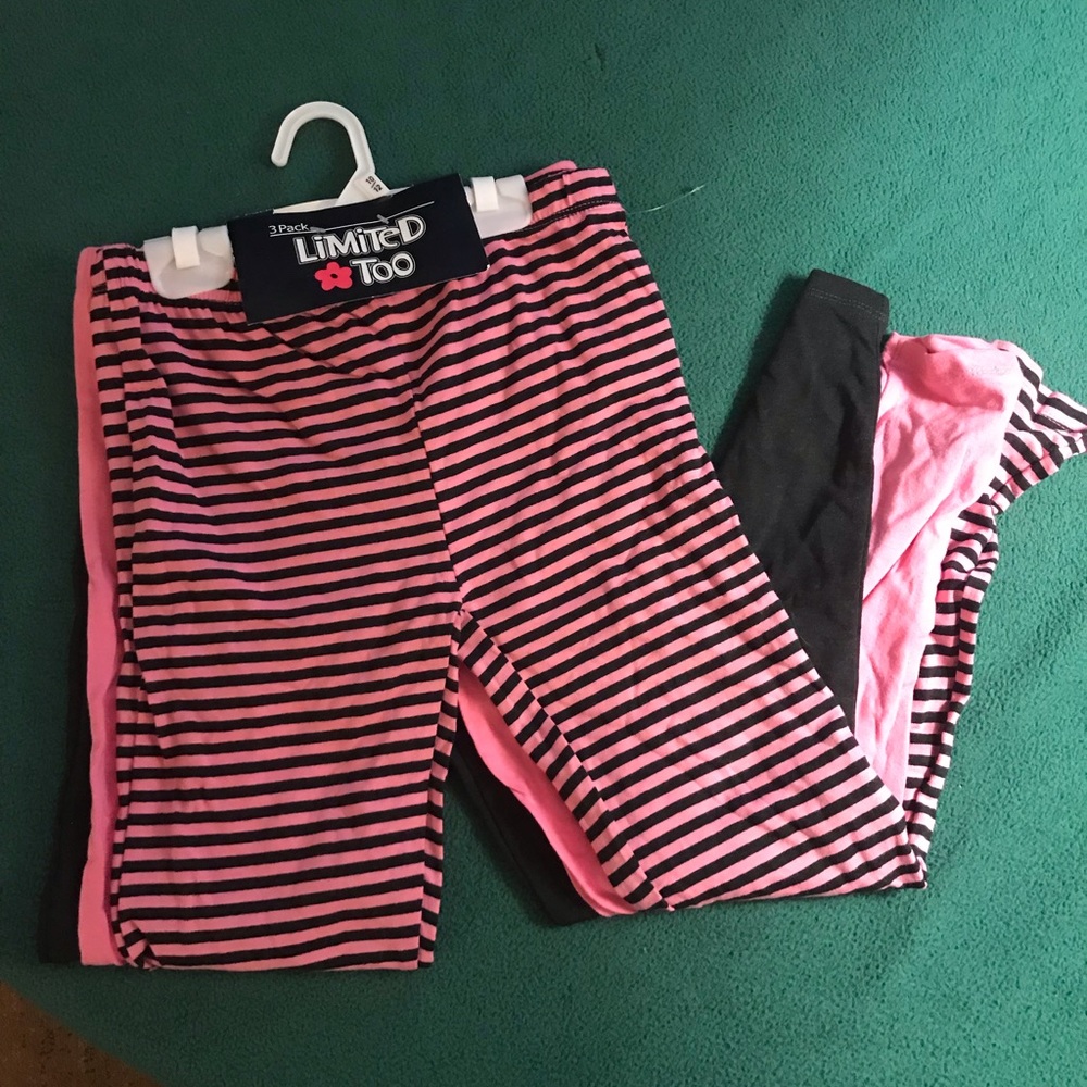 3 pair leggings size girls 10-12